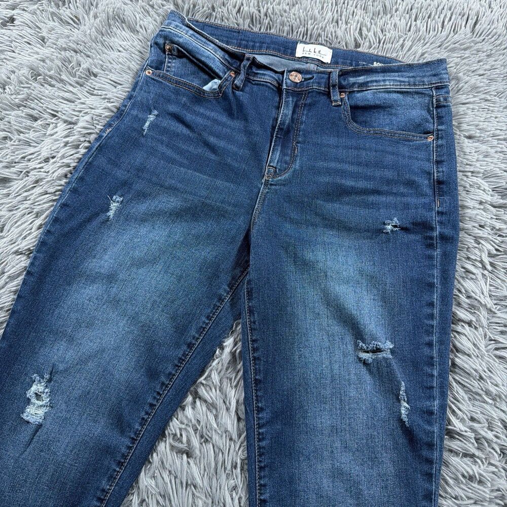 Nicole Miller Jeans 8 (Fits 30x26) Blue Soho High Rise Ankle Skinny Womens